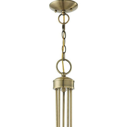 Five Light Dimmable Chandelier With Shades