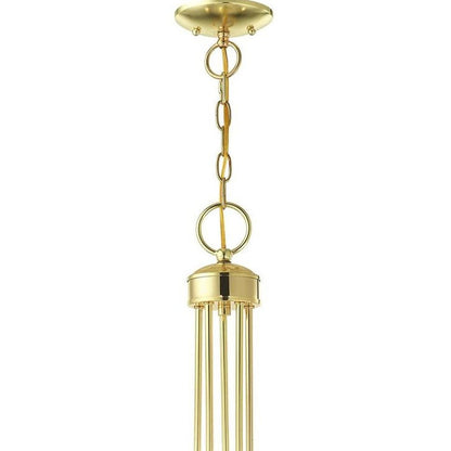 Five Light Dimmable Chandelier With Shades