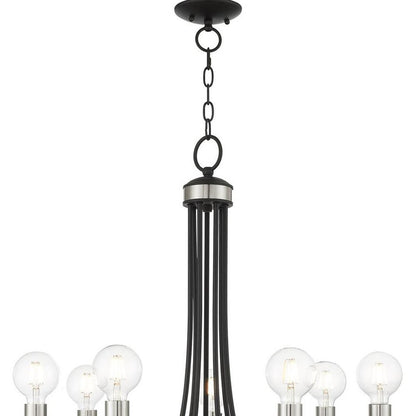 Seven Light Dimmable Chandelier With Shades