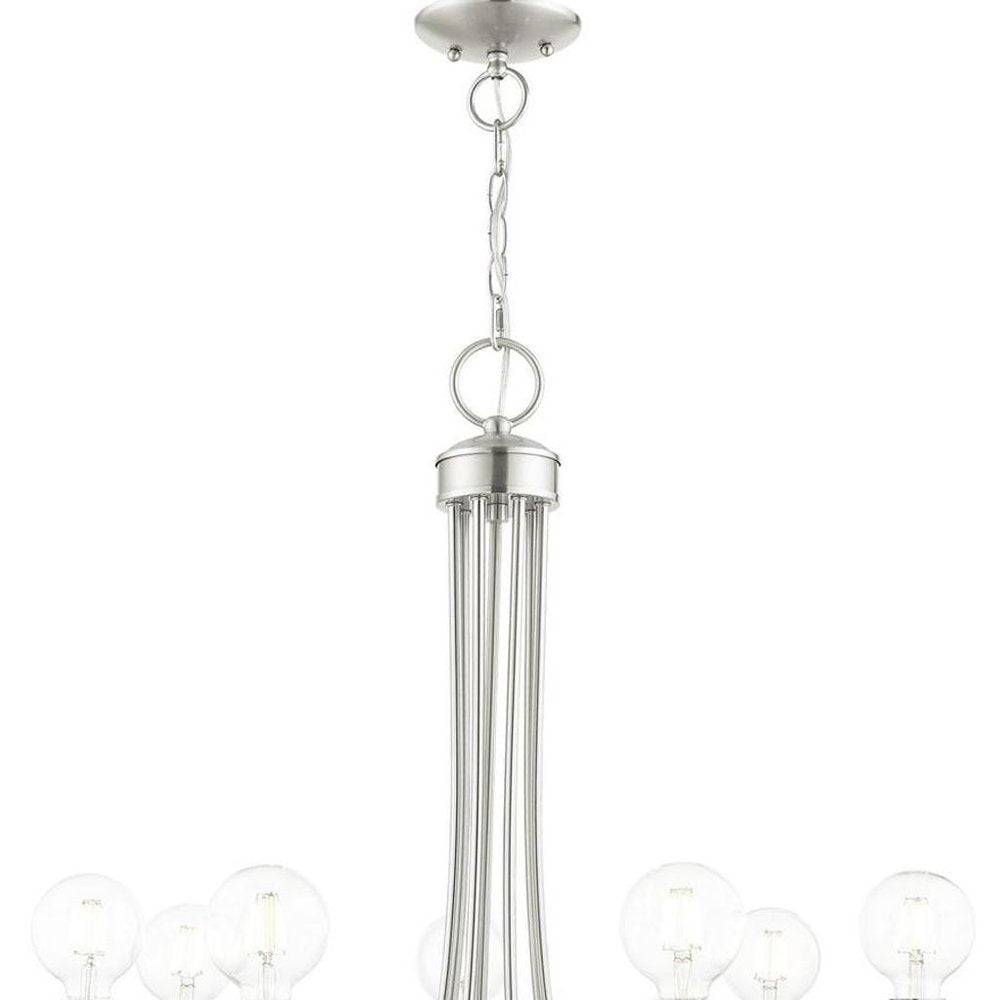 Seven Light Dimmable Chandelier With Shades
