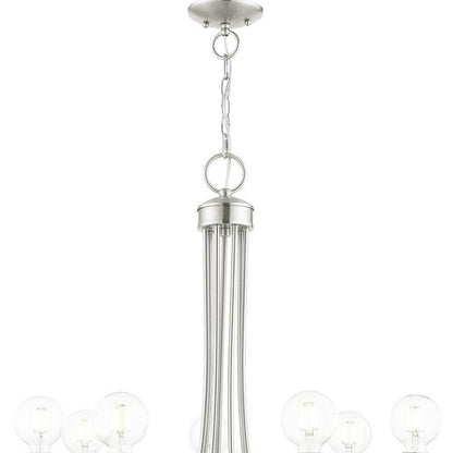 Seven Light Dimmable Chandelier With Shades