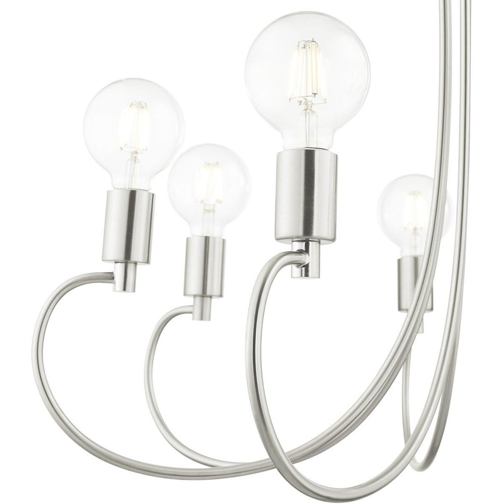 Seven Light Dimmable Chandelier With Shades