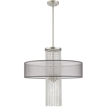 Four Light Dimmable Chandelier With Shades