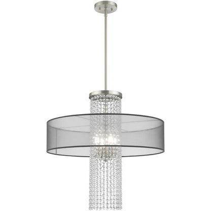 Four Light Dimmable Chandelier With Shades