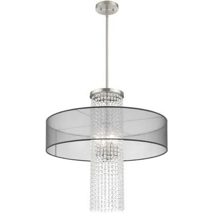 Four Light Dimmable Chandelier With Shades