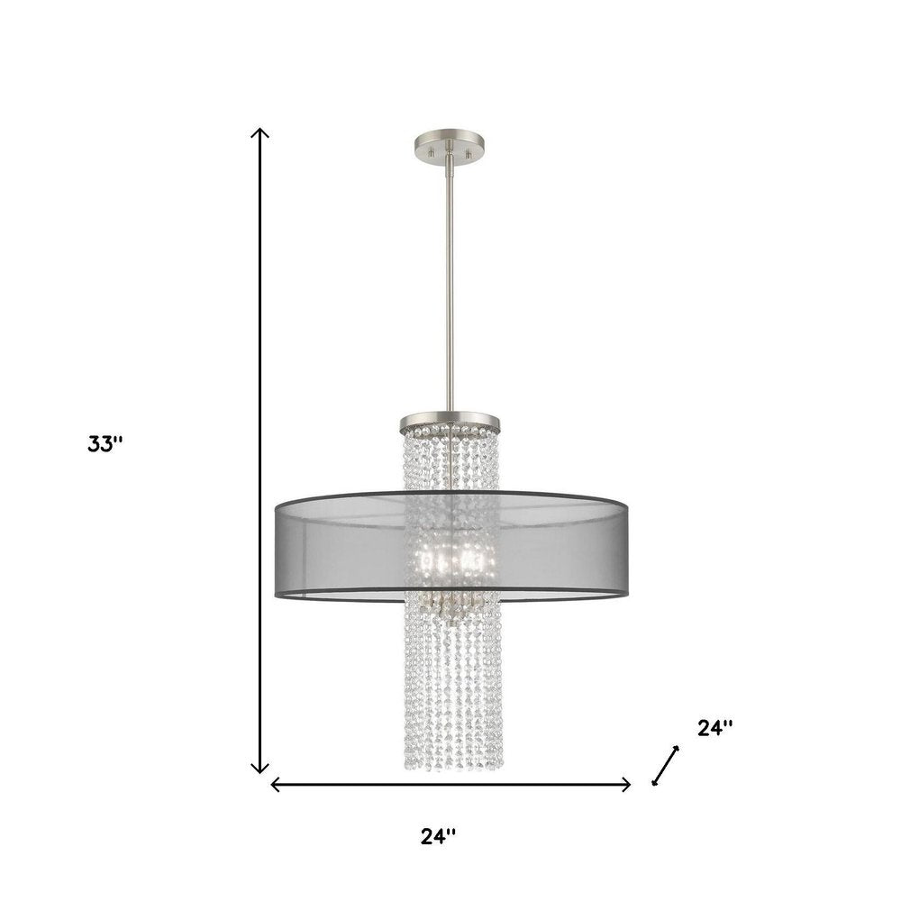 Four Light Dimmable Chandelier With Shades