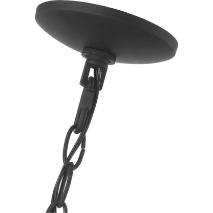 Black Three Light Dimmable Chandelier With Shades