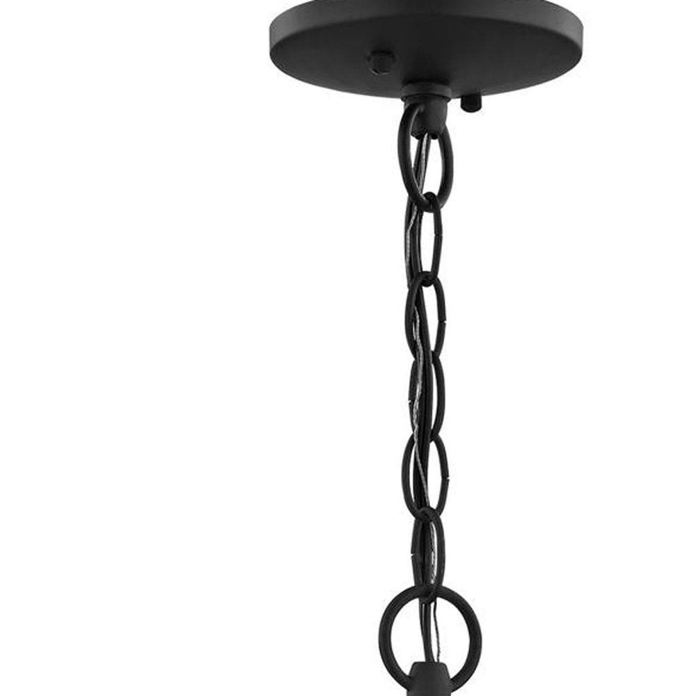 Black Four Light Dimmable Chandelier With Shades