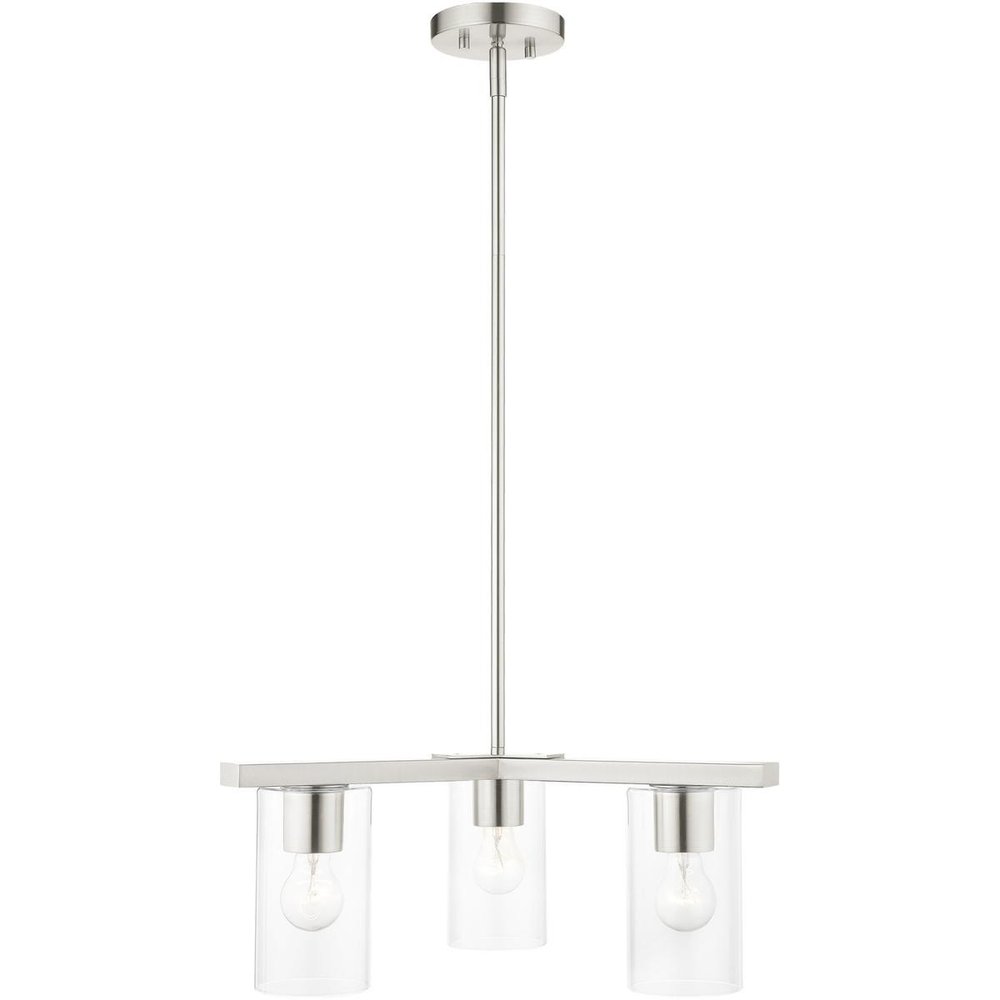 Three Light Dimmable Chandelier With Shades