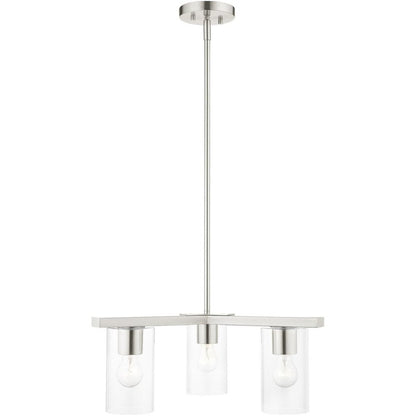 Three Light Dimmable Chandelier With Shades