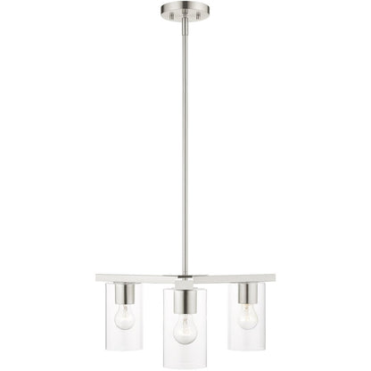 Three Light Dimmable Chandelier With Shades