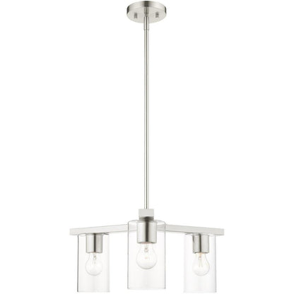 Three Light Dimmable Chandelier With Shades