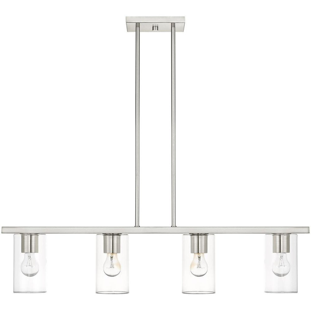 Four Light Dimmable Chandelier With Shades