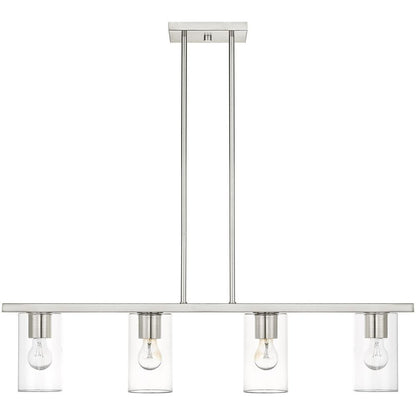 Four Light Dimmable Chandelier With Shades