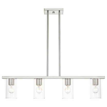 Four Light Dimmable Chandelier With Shades