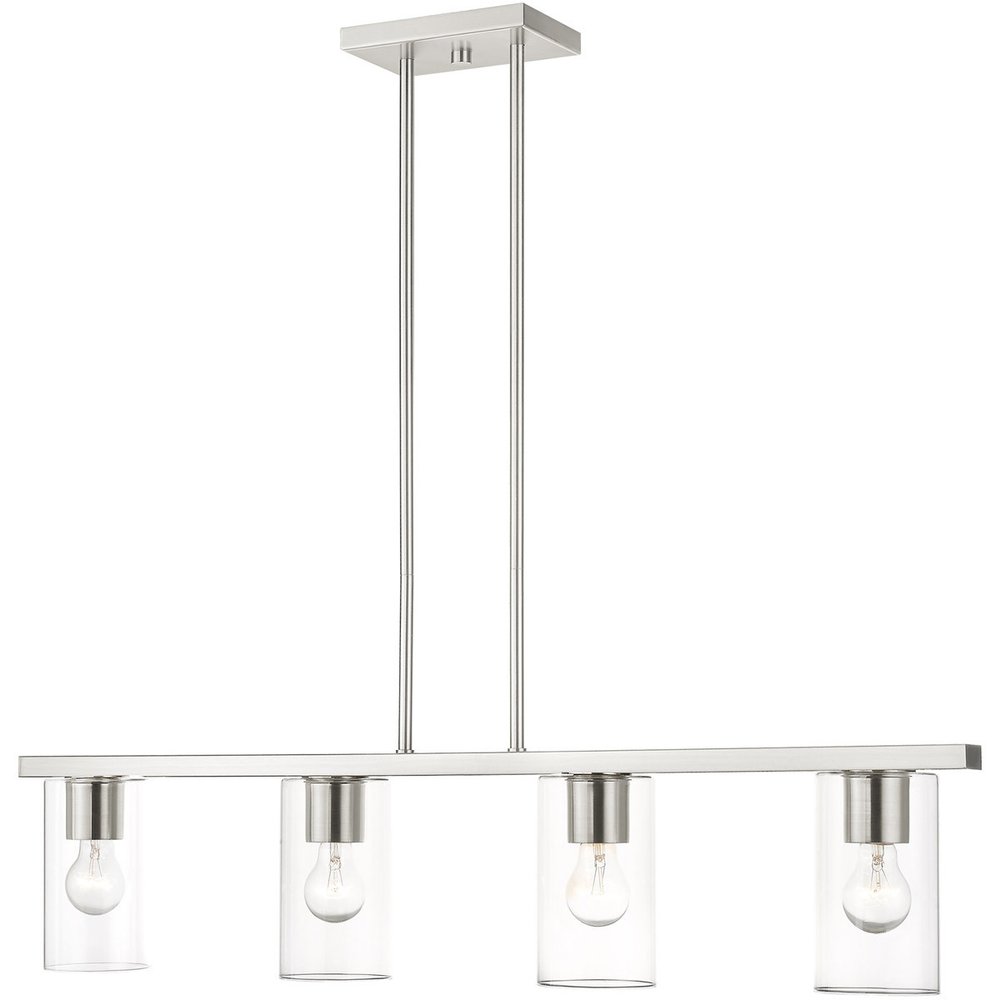 Four Light Dimmable Chandelier With Shades
