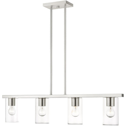 Four Light Dimmable Chandelier With Shades