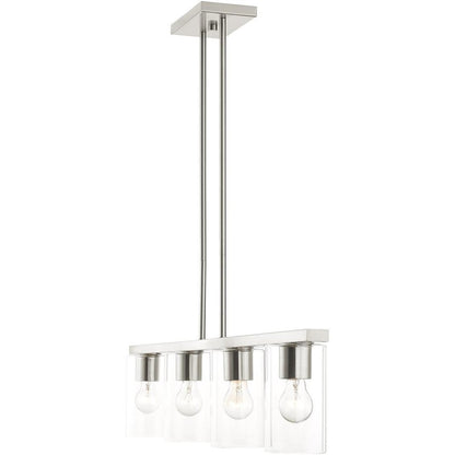 Four Light Dimmable Chandelier With Shades