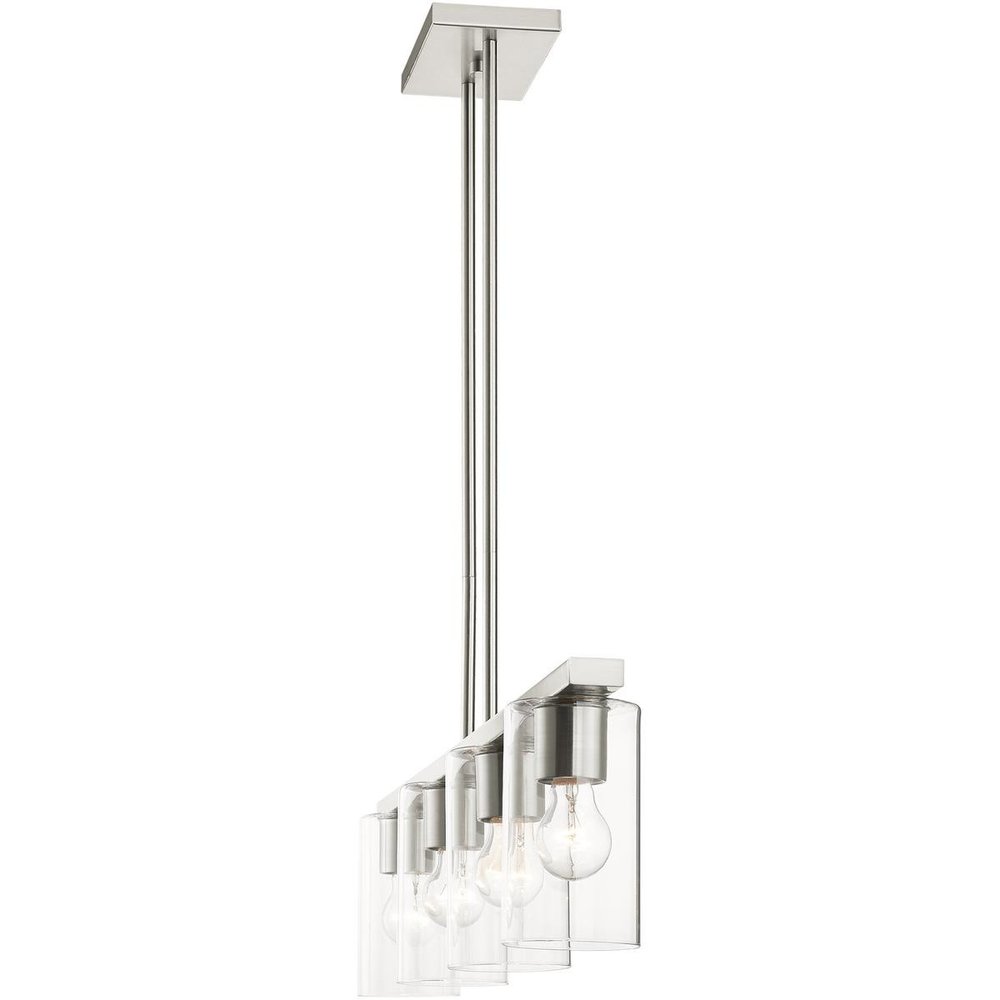 Four Light Dimmable Chandelier With Shades