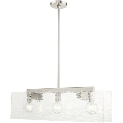 Three Light Dimmable Chandelier With Shades