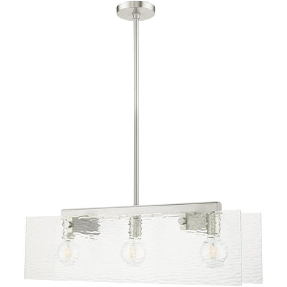 Three Light Dimmable Chandelier With Shades
