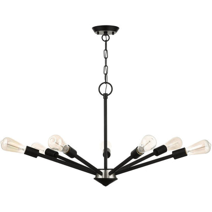 Seven Light Dimmable Chandelier With Shades
