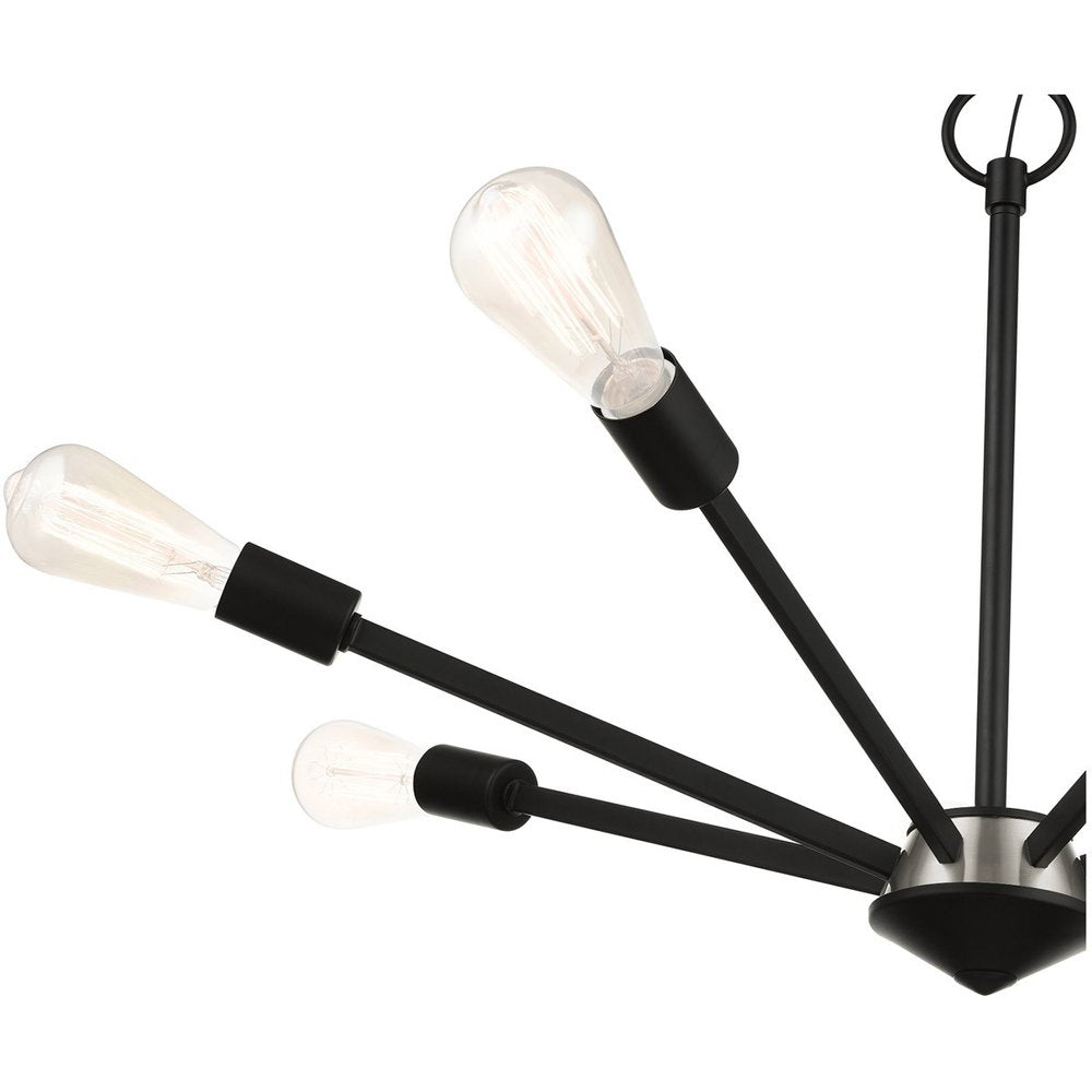 Seven Light Dimmable Chandelier With Shades