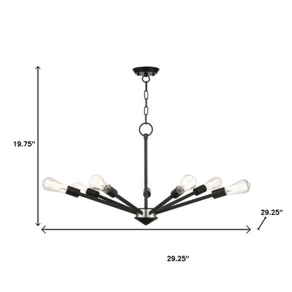 Seven Light Dimmable Chandelier With Shades