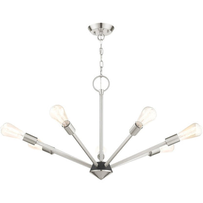 Seven Light Dimmable Chandelier With Shades