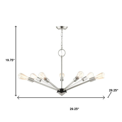 Seven Light Dimmable Chandelier With Shades