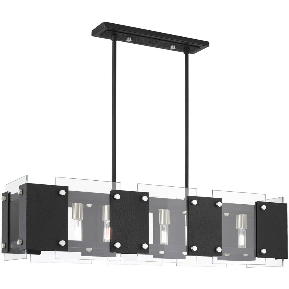 Eight Light Dimmable Chandelier With Shades