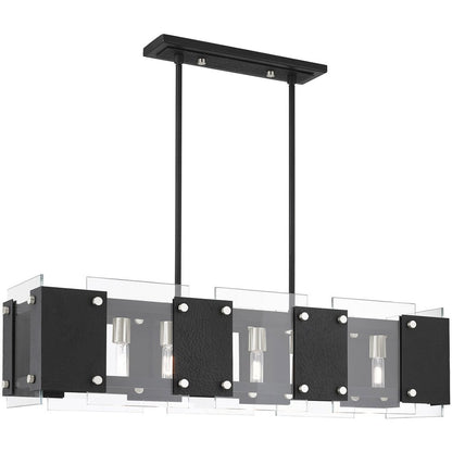 Eight Light Dimmable Chandelier With Shades
