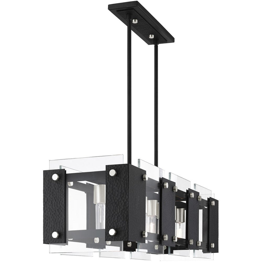 Eight Light Dimmable Chandelier With Shades