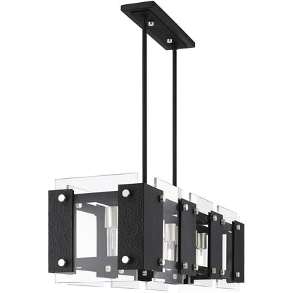 Eight Light Dimmable Chandelier With Shades