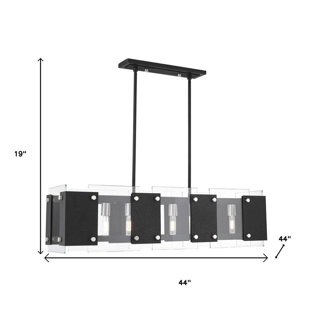 Eight Light Dimmable Chandelier With Shades