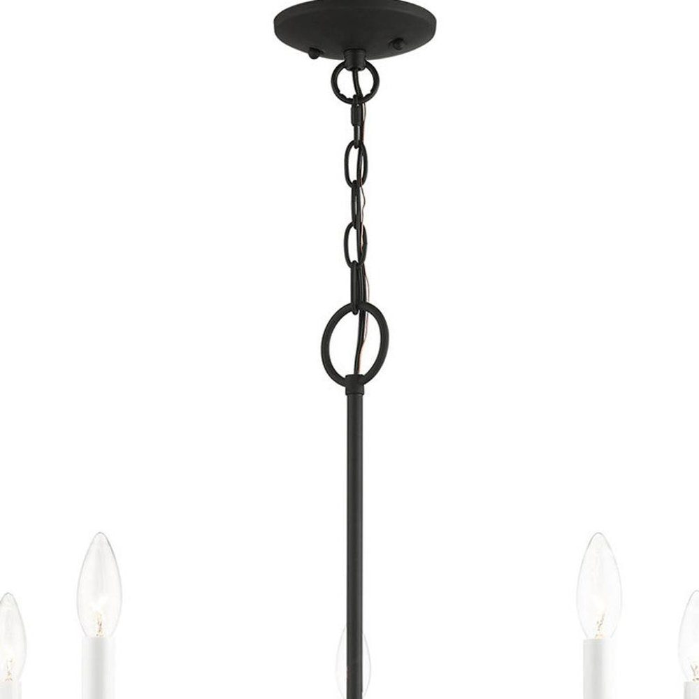 Five Light Dimmable Chandelier With Shades