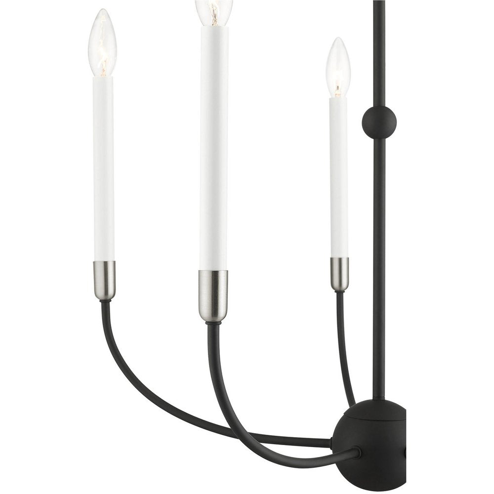 Five Light Dimmable Chandelier With Shades