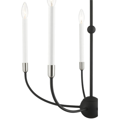 Five Light Dimmable Chandelier With Shades