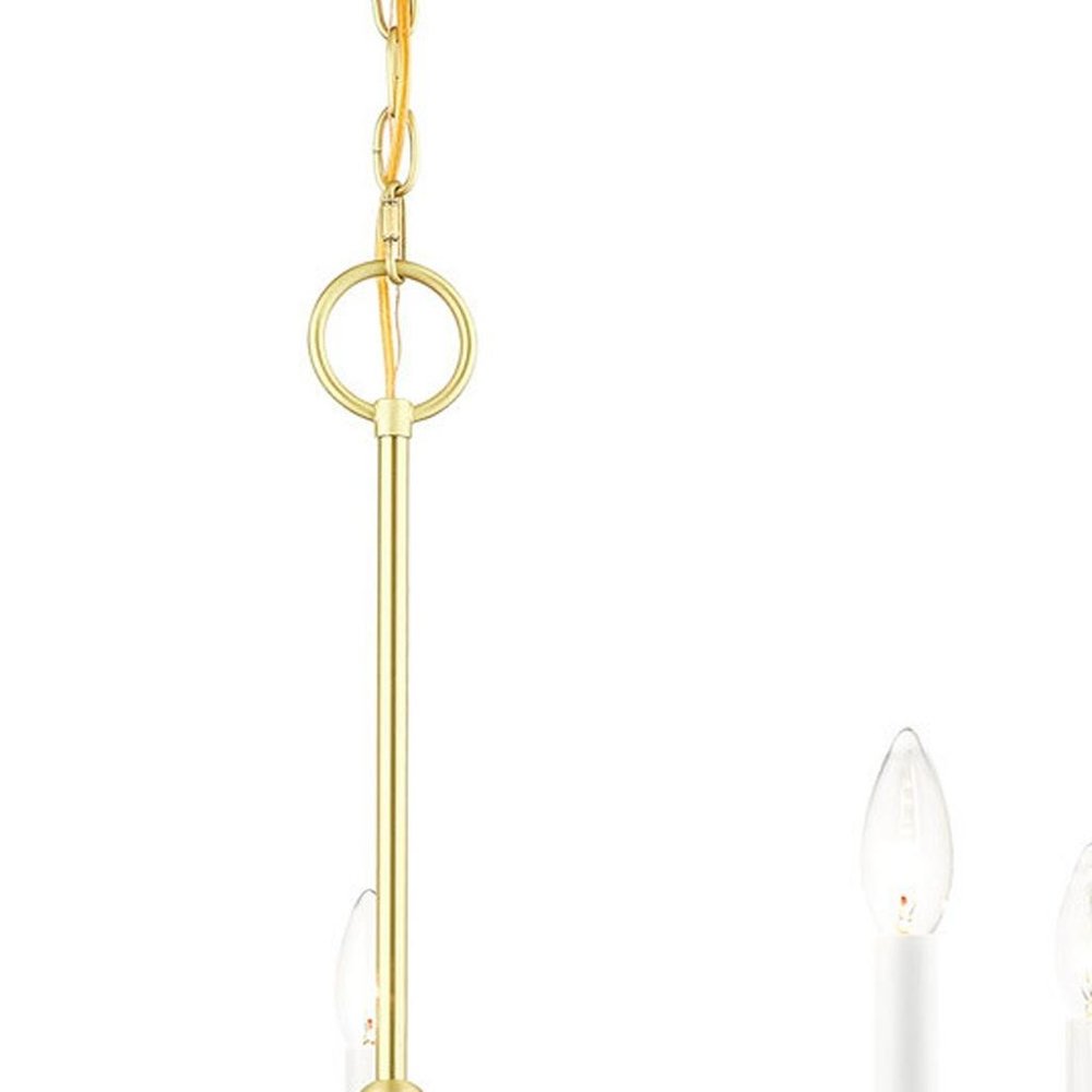 Five Light Dimmable Chandelier With Shades