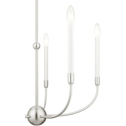 Five Light Dimmable Chandelier With Shades