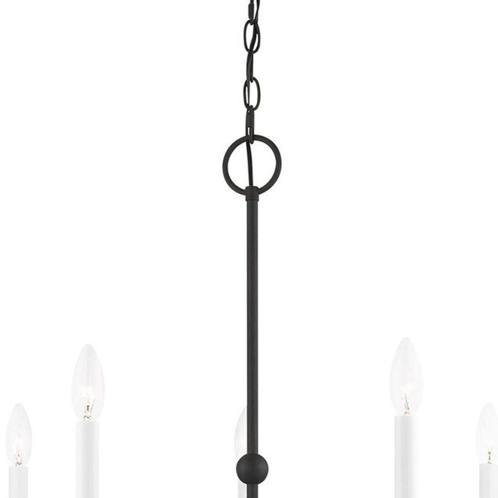 Seven Light Dimmable Chandelier With Shades