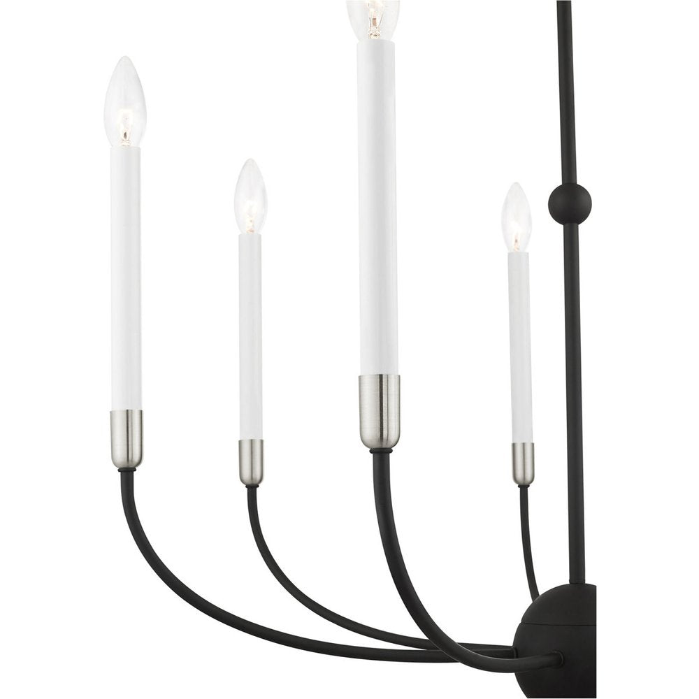 Seven Light Dimmable Chandelier With Shades