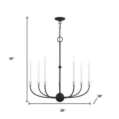 Seven Light Dimmable Chandelier With Shades