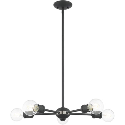 Five Light Dimmable Chandelier With Shades