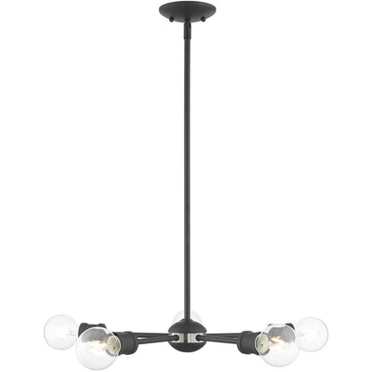 Five Light Dimmable Chandelier With Shades