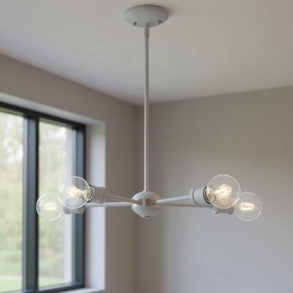 Five Light Dimmable Chandelier With Shades