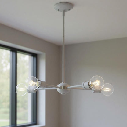 Five Light Dimmable Chandelier With Shades
