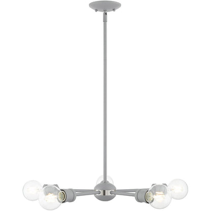 Five Light Dimmable Chandelier With Shades