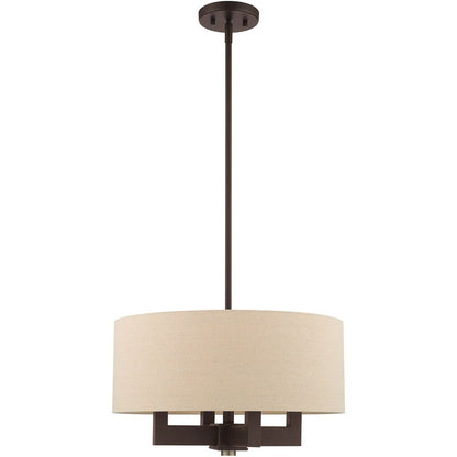 Four Light Dimmable Chandelier With Shades