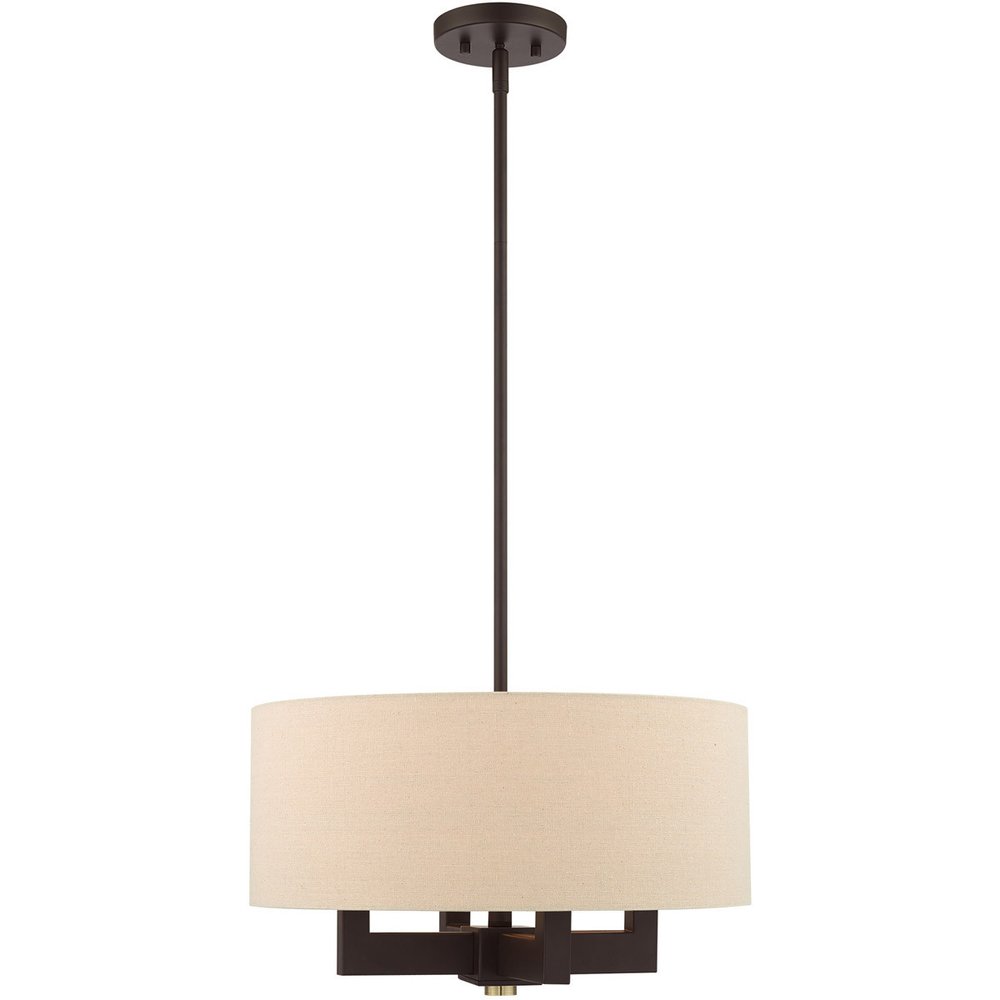Four Light Dimmable Chandelier With Shades